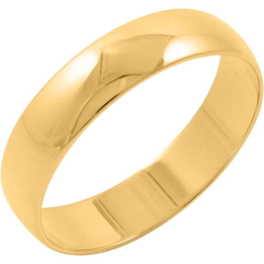 並行輸入品】伝統的な無地の結婚指輪 紳士用 10K イエロー ゴールド