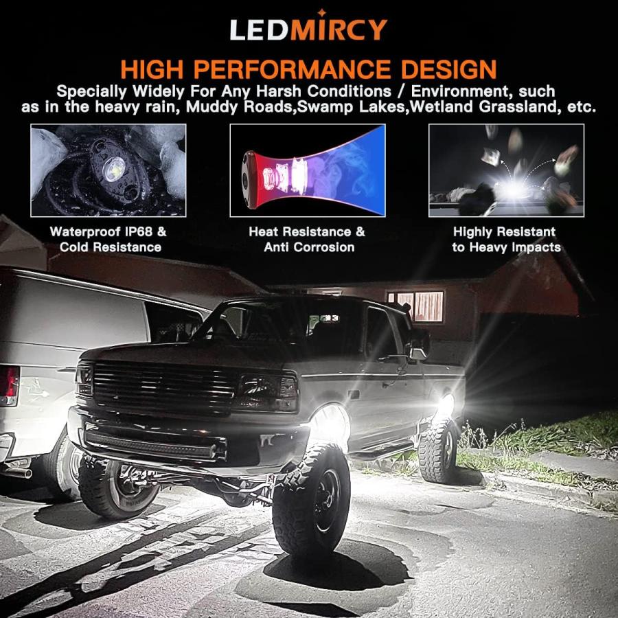 並行輸入品】LEDロックライトキット。 LED Rock Lights-6PCS Light kit