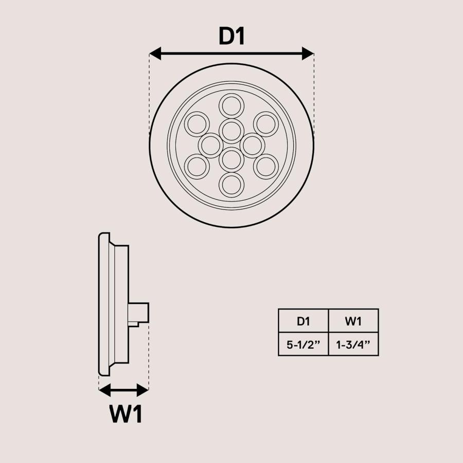 【並行輸入品】4 個入り 4インチ ラウンド レッド LED トレーラー テールライト [DOT認証] [グロメット\u0026プラグ付属] [IP67防水]の画像