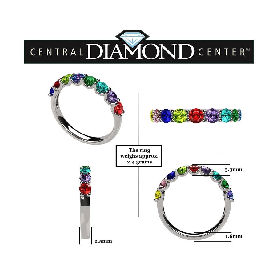 【並行輸入品】(セントラルダイヤモンドセンター) Central Diamond Centerファミリーリング スターリングシルバーまたは10K_3