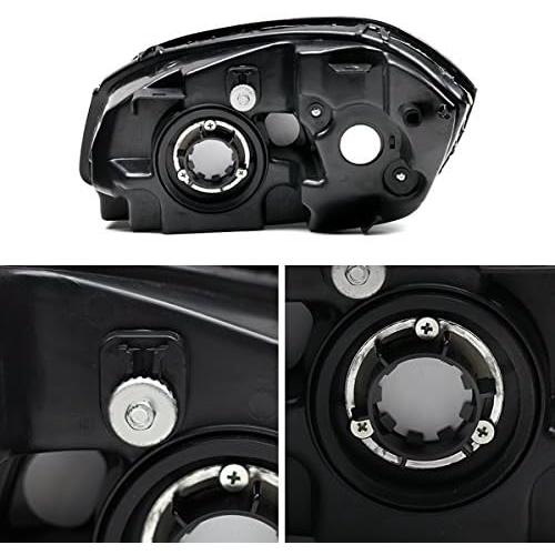 【並行輸入品】Instyleparts クリアレンズヘッドライト ブラックハウジング付き シボレー シボレー コバルト ポンティアック G5 Pursの画像