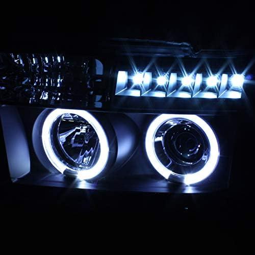 【並行輸入品】トヨタ タンドラ セコイア ブラック デュアル ヘイロー リング プロジェクター LED 交換用ヘッドライト 左/右ランプ　_2