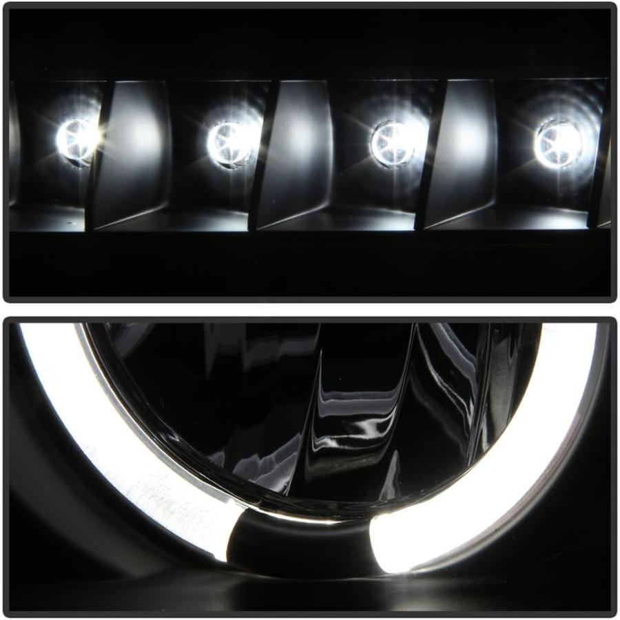 【並行輸入品】トヨタ タンドラ セコイア ブラック デュアル ヘイロー リング プロジェクター LED 交換用ヘッドライト 左/右ランプ　_7
