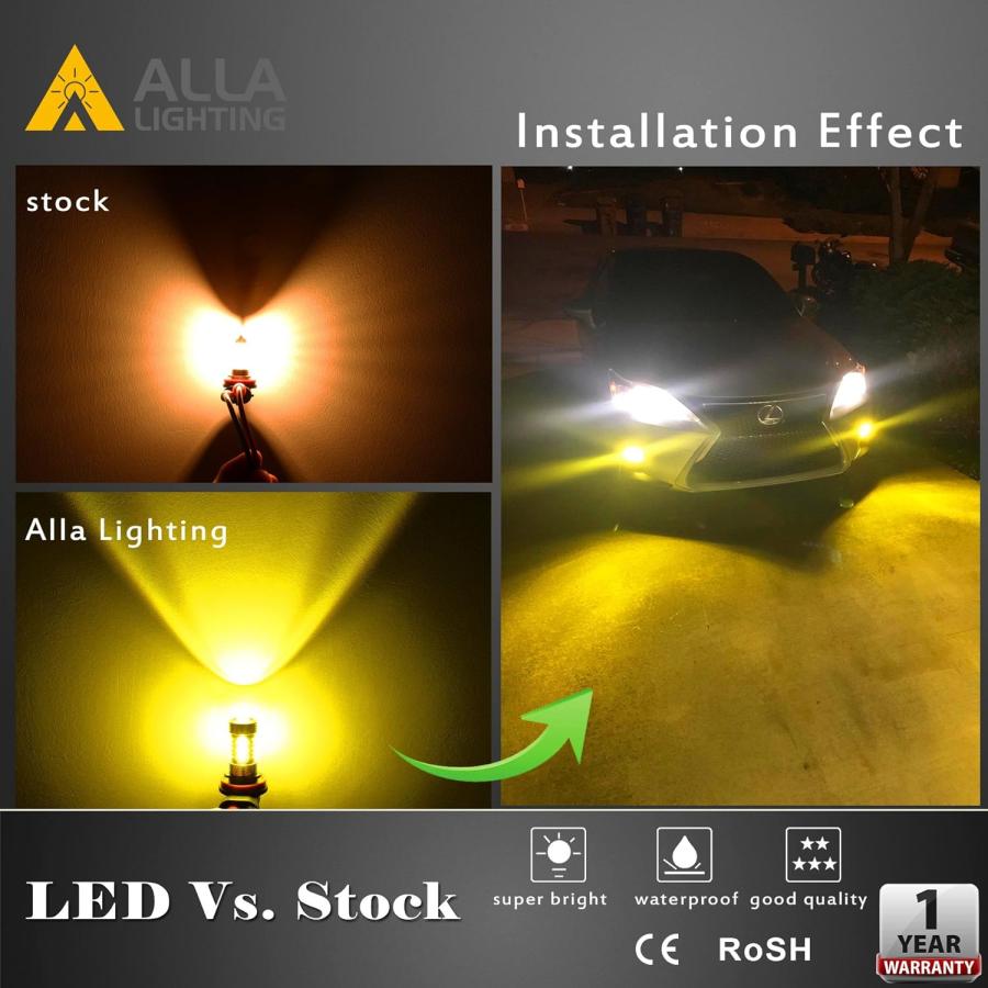 【並行輸入品】Alla Lighting 5201 5202 LED フォグライト電球 Xtreme 超高輝度 ハイパワー 3030 SMD 車 トラの画像