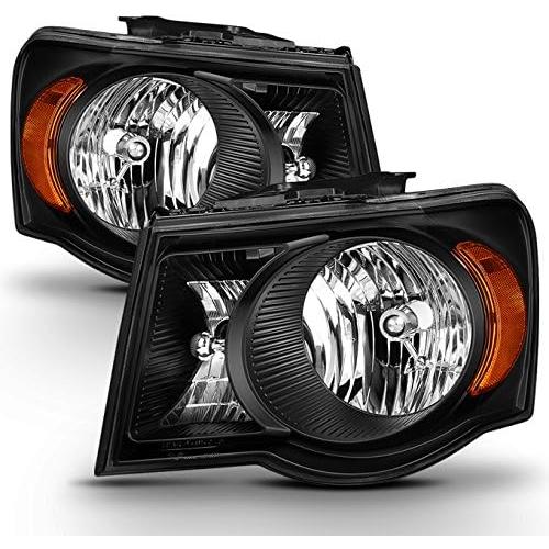 【並行輸入品】2007 2008 2009 クライスラー アスペン マットブラック ヘッドライト ヘッドランプ 左 \u0026 右 サイドペア アセンブリの画像