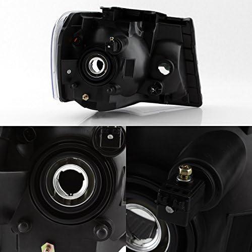 【並行輸入品】2007 2008 2009 クライスラー アスペン マットブラック ヘッドライト ヘッドランプ 左 \u0026 右 サイドペア アセンブリの画像
