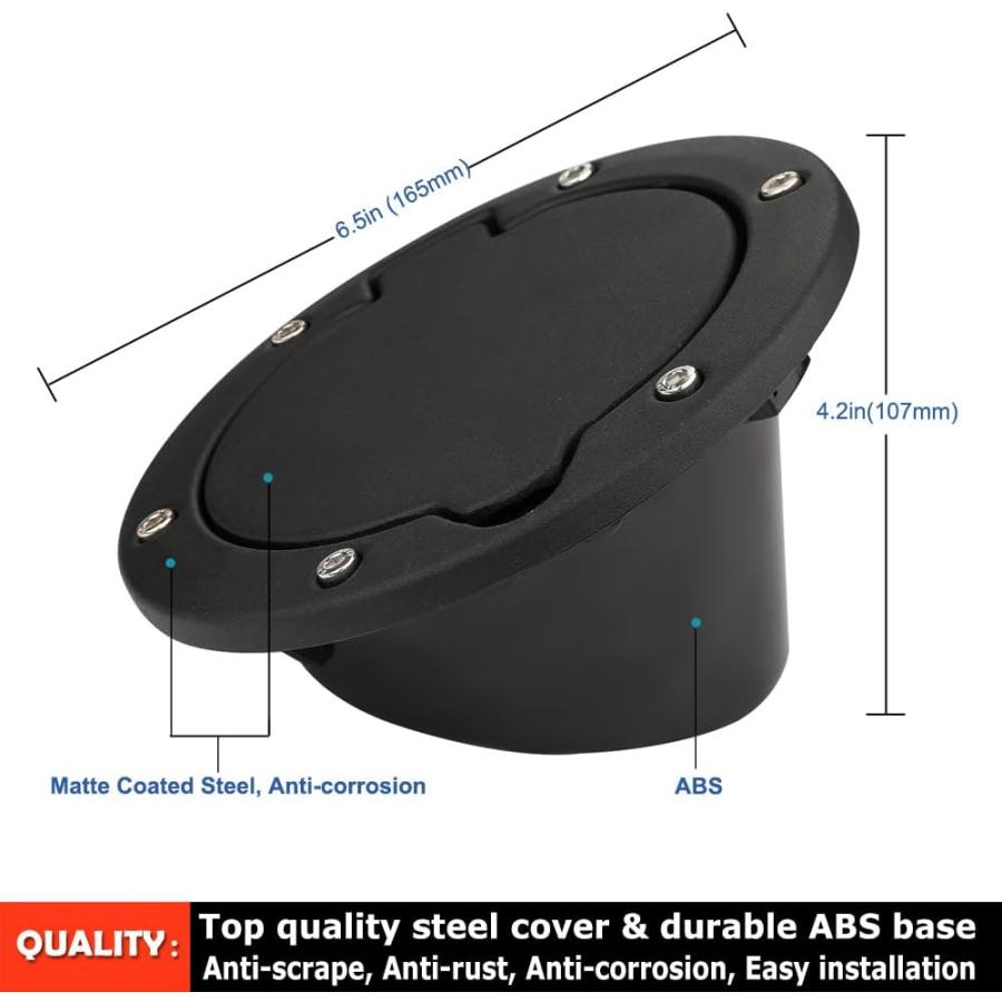 【並行輸入品】aukmakアクセサリーfor Jeep Wranglerフィット2007   2016 Wrangler ブラック 2065GASの画像