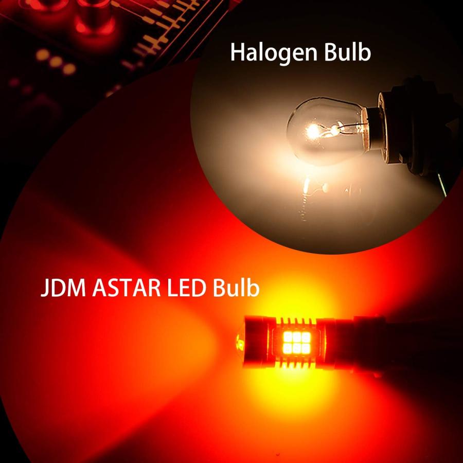 【並行輸入品】JDM ASTAR 非常に明るいPX チップ 3057 3157 4057 4157 レッドブレーキLED電球の画像