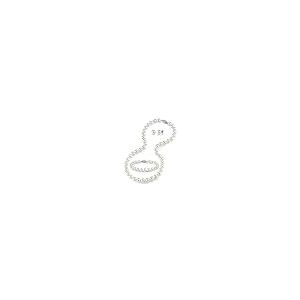 【並行輸入品】The Pearl Source レディーズ 淡水養殖真珠のネックレス、ブレスレット＆ピアスセット 白金 6.5 7.0mm Thの画像