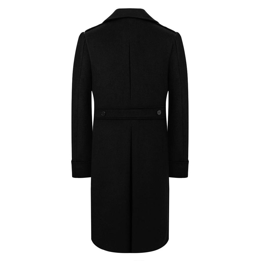 【並行輸入品】The Platinum Tailor Mens Black Overcoat Wool & Cashmere Great Coの画像