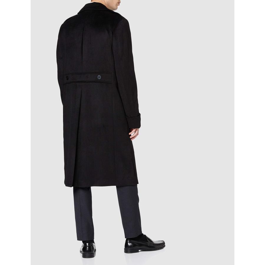 【並行輸入品】The Platinum Tailor Mens Black Overcoat Wool & Cashmere Great Coの画像