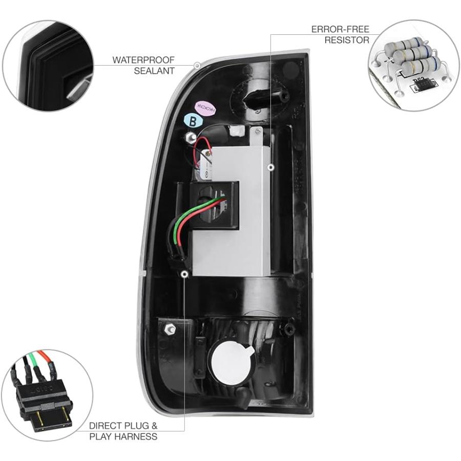 【並行輸入品】VIPMOTOZ プレミアム LED テールライトランプ Driver \u0026 Passenger Side AZN-SOT-FS07-LEの画像