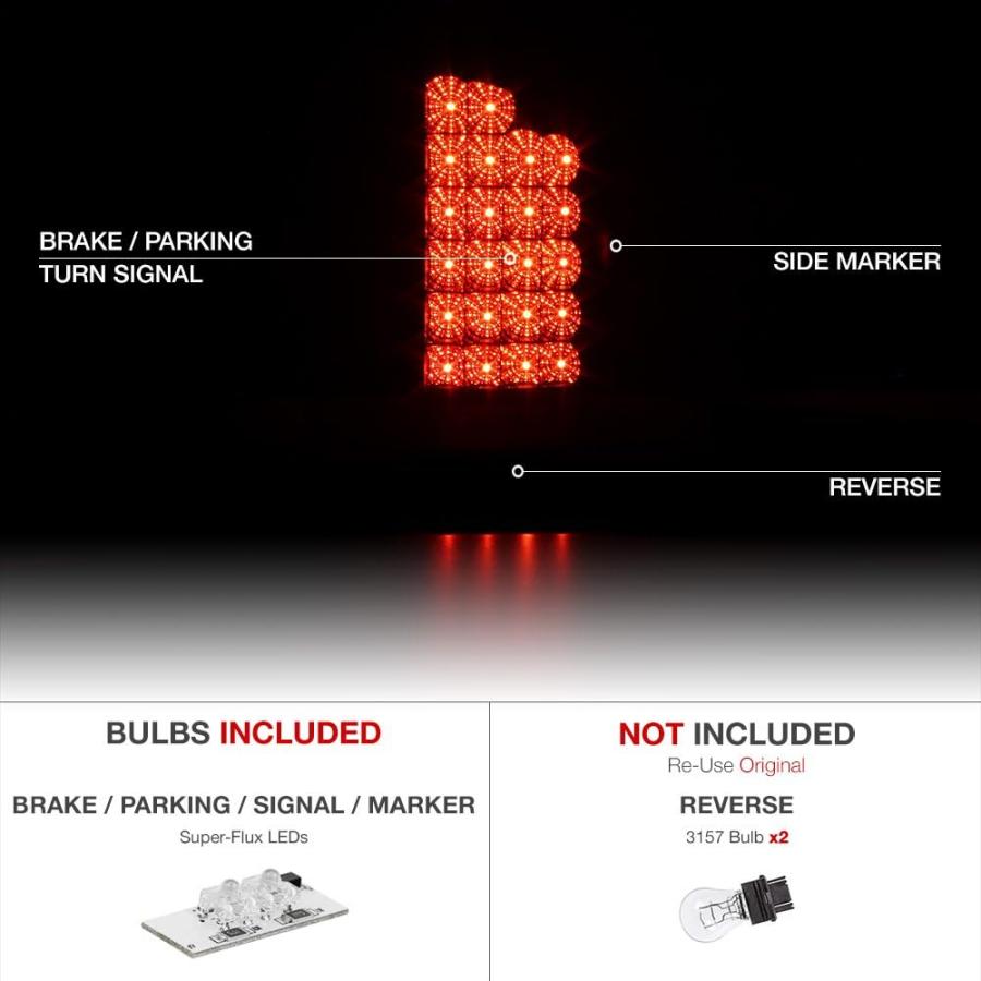 【並行輸入品】VIPMOTOZ ブラック スモーク プレミアム LED テールライト ハウジング ランプ アセンブリ 2002-2006 Dodge_2