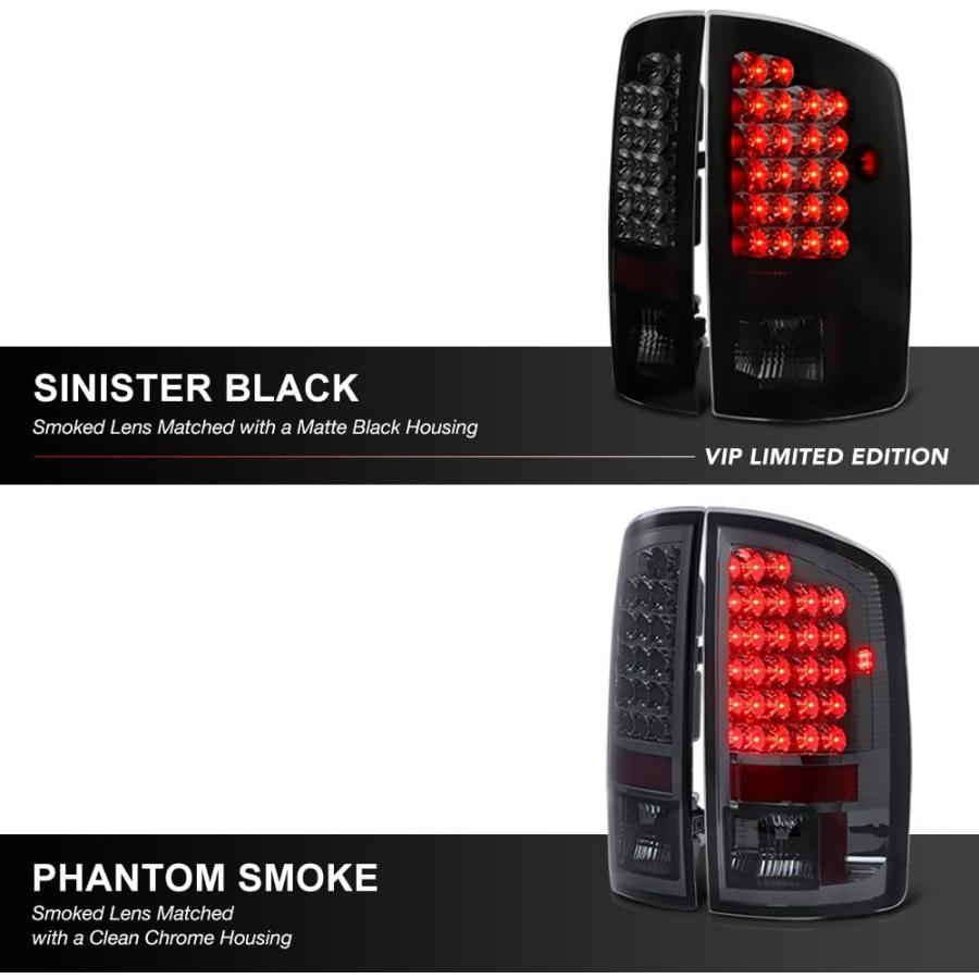 【並行輸入品】VIPMOTOZ ブラック スモーク プレミアム LED テールライト ハウジング ランプ アセンブリ 2002-2006 Dodge_5