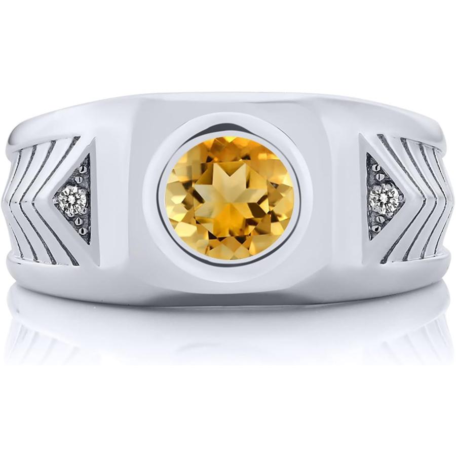 並行輸入品】[Gem Stone King] 1.53カラット 天然 シトリン 指輪 
