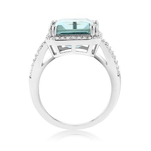 【並行輸入品】[Gem Stone King] 5カラット 合成 アクアマリン シルバー925(純銀) 指輪 リング Gem Stone Kinの画像