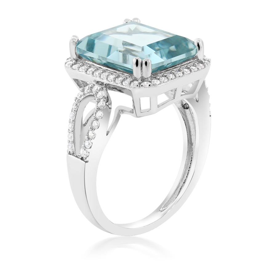 【並行輸入品】[Gem Stone King] 5カラット 合成 アクアマリン シルバー925(純銀) 指輪 リング Gem Stone Kinの画像