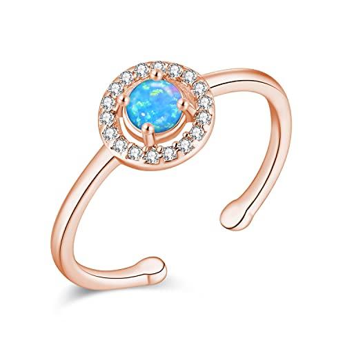 【並行輸入品】cinily Createdグリーンファイアオパールエメラルドロジウムメッキの女性ジュエリー宝石リングサイズ6? ?10 CiNi_1