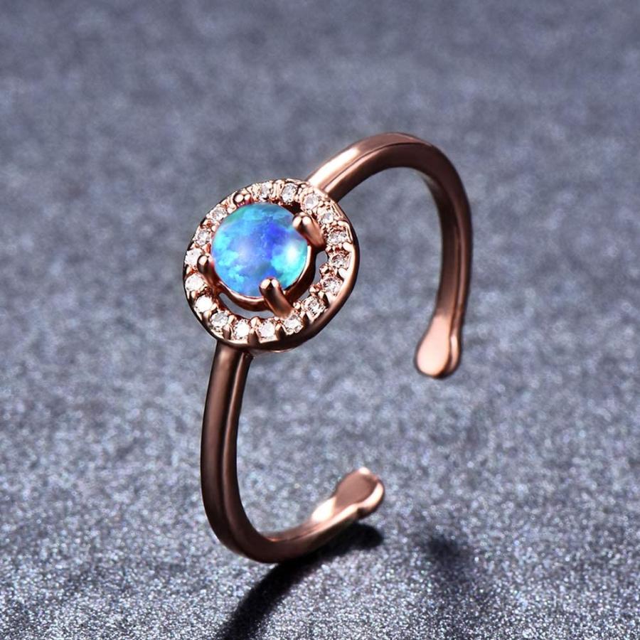 【並行輸入品】cinily Createdグリーンファイアオパールエメラルドロジウムメッキの女性ジュエリー宝石リングサイズ6? ?10 CiNi_9