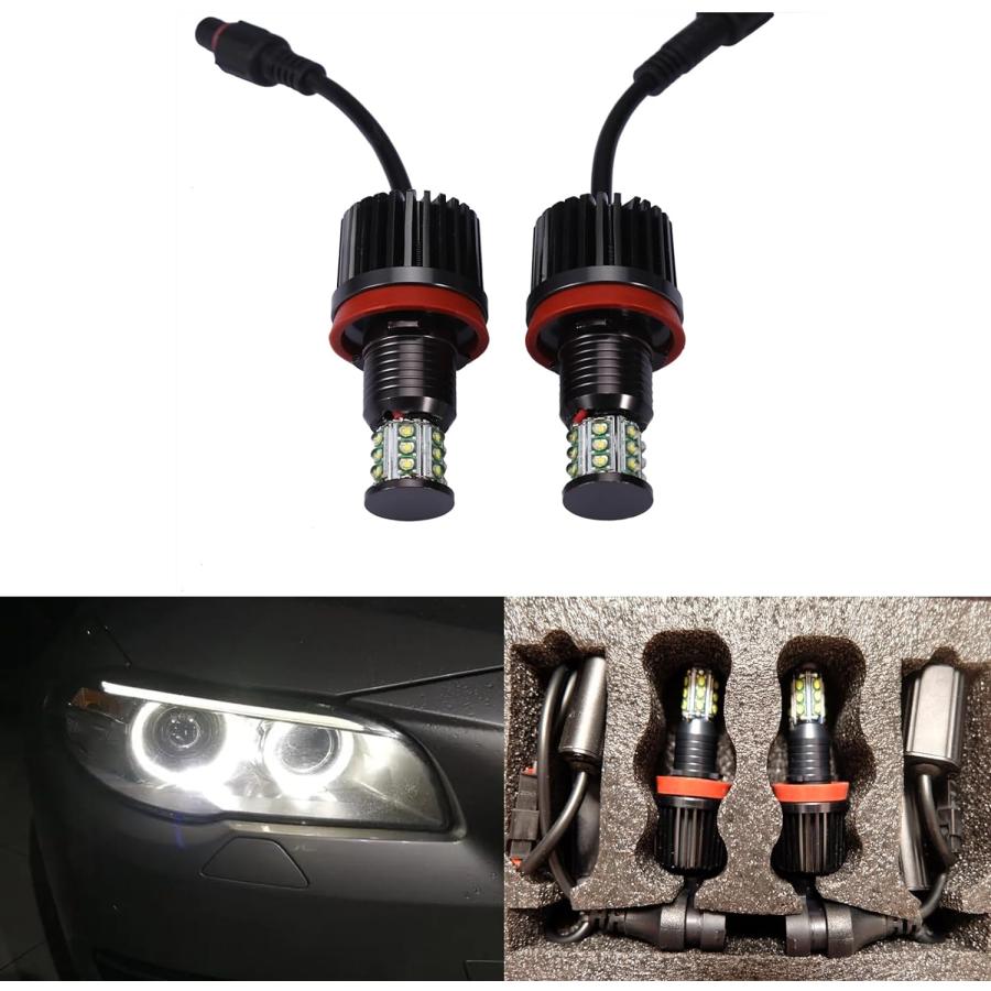 【並行輸入品】GFJMC 63217760782クリーLEDエンジェルアイハロー電球H8 180WクリーLEDマーカーハローライトBMW E82 E9の画像