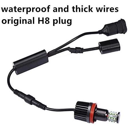 【並行輸入品】GFJMC 63217760782クリーLEDエンジェルアイハロー電球H8 180WクリーLEDマーカーハローライトBMW E82 E9の画像
