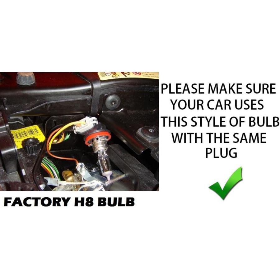 【並行輸入品】GFJMC 63217760782クリーLEDエンジェルアイハロー電球H8 180WクリーLEDマーカーハローライトBMW E82 E9の画像