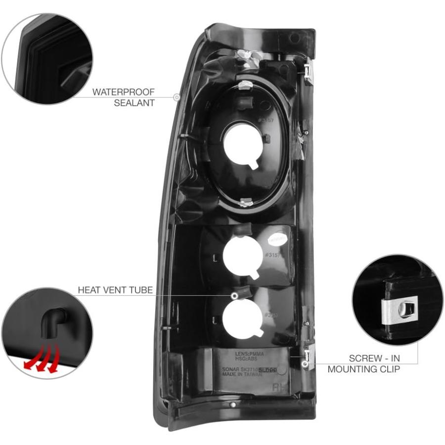 【並行輸入品】VIPMOTOZ Altezza ユーロスタイル テールライトランプ 1999-2002 Chevy Silverado & 1999-_3