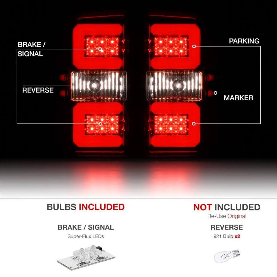 【並行輸入品】VIPMOTOZ Premium OLED Tube Tail Light Lamp For 2016-2018 Chevy Silveの画像