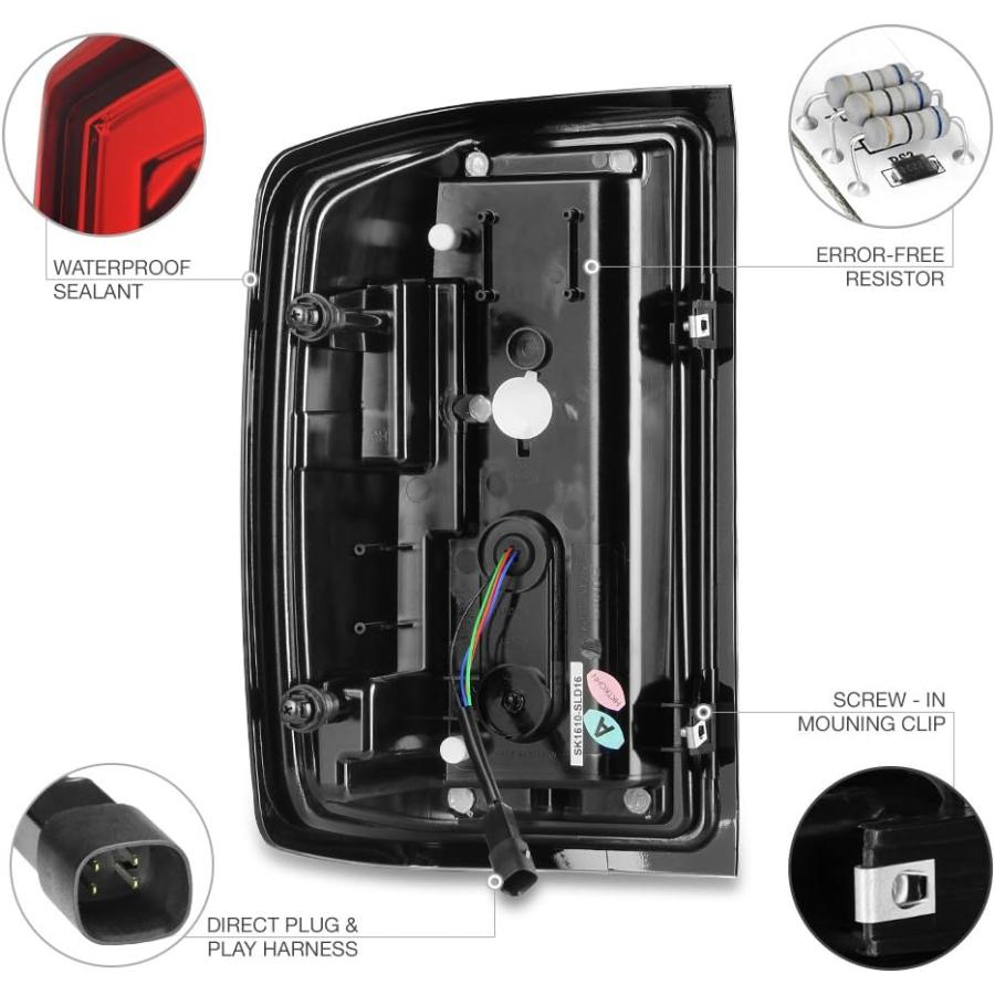 【並行輸入品】VIPMOTOZ Premium OLED Tube Tail Light Lamp For 2016-2018 Chevy Silveの画像