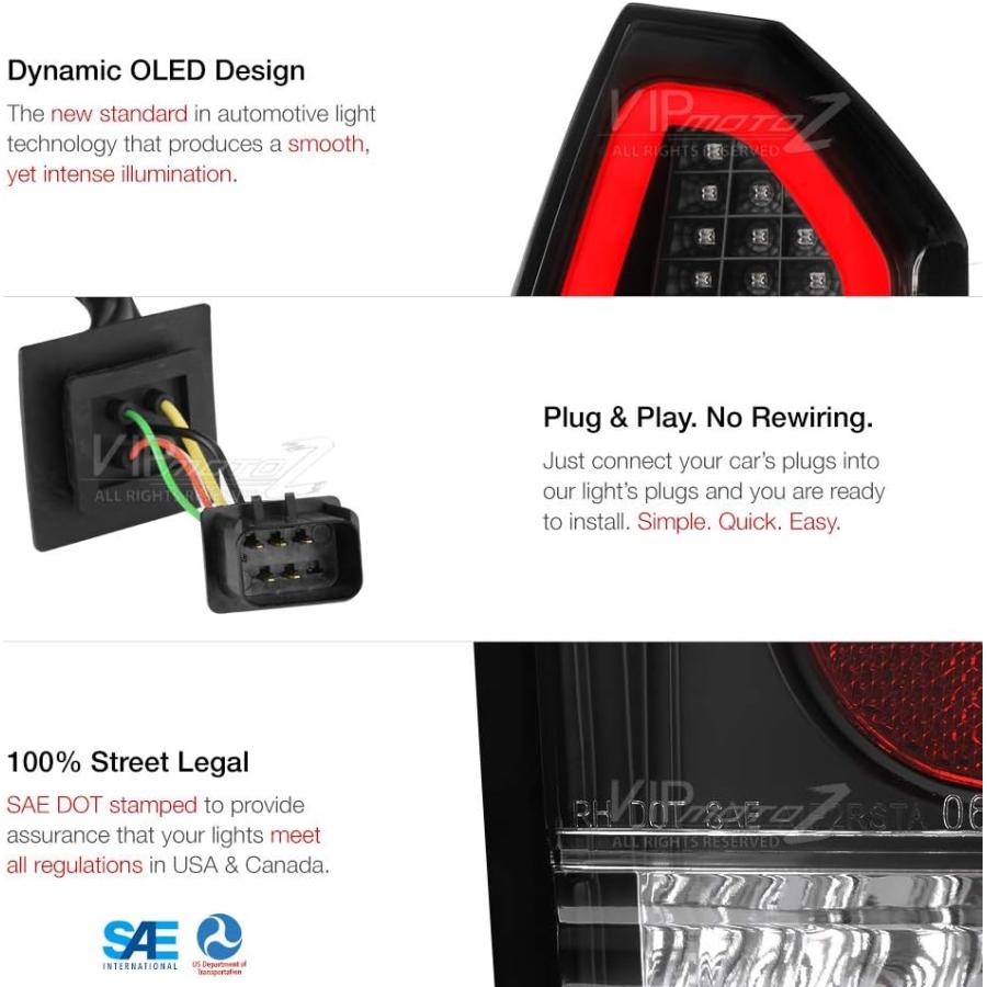 【並行輸入品】VIPMOTOZ プレミアム LED テールライトランプ Driver \u0026 Passenger Side AZN-SOT-C305V2-の画像