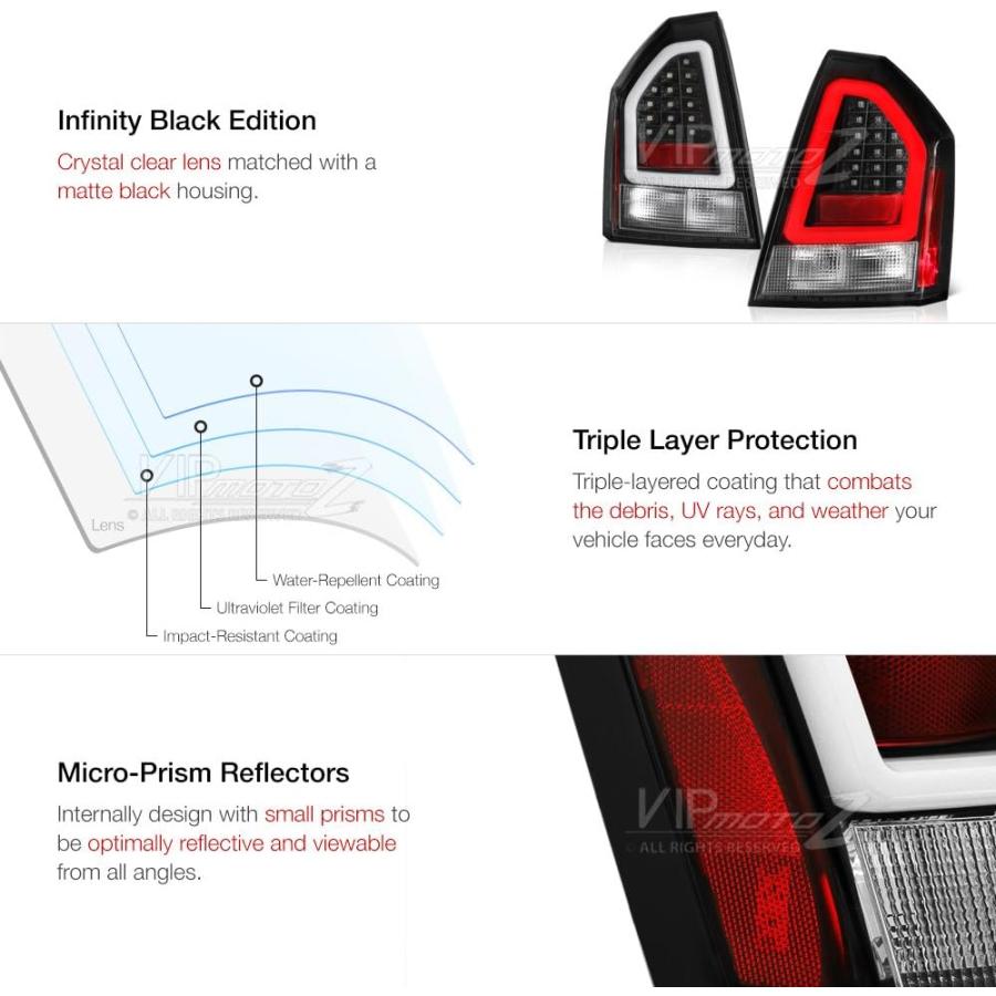 【並行輸入品】VIPMOTOZ プレミアム LED テールライトランプ Driver \u0026 Passenger Side AZN-SOT-C305V2-の画像