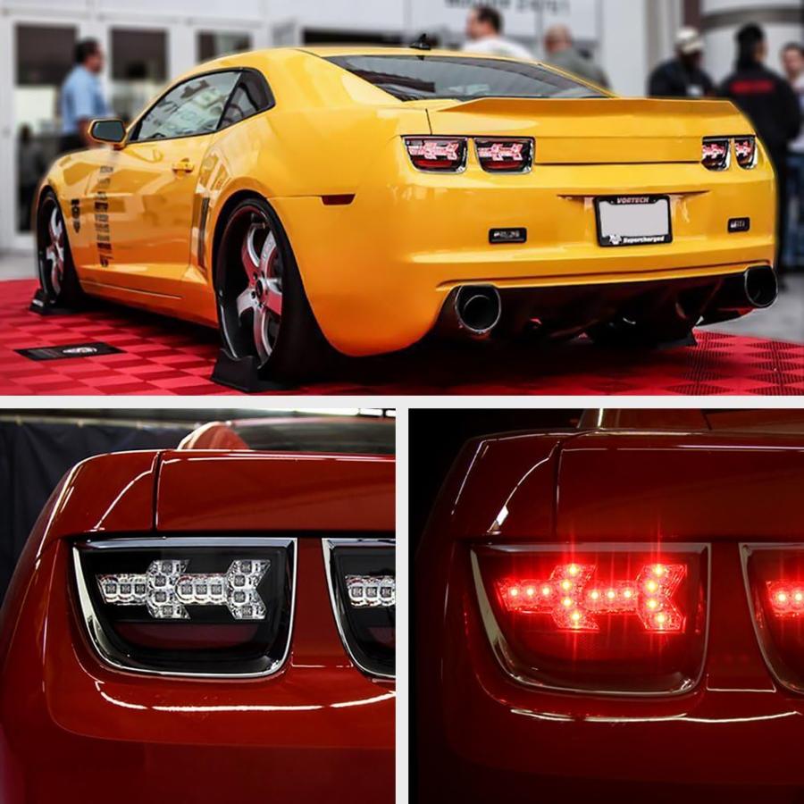 【並行輸入品】VIPMOTOZ プレミアム フルLED テールライトランプ 2010-2013 シボレーカマロ用 Driver \u0026 Passengerの画像