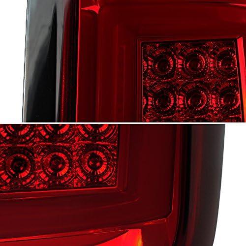 【並行輸入品】Chevy Silverado GMC Sierra Red Smoke Rear Brake LED Tail Lights w/LEの画像