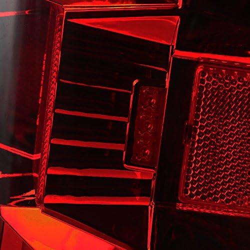 【並行輸入品】Chevy Silverado GMC Sierra Red Smoke Rear Brake LED Tail Lights w/LEの画像