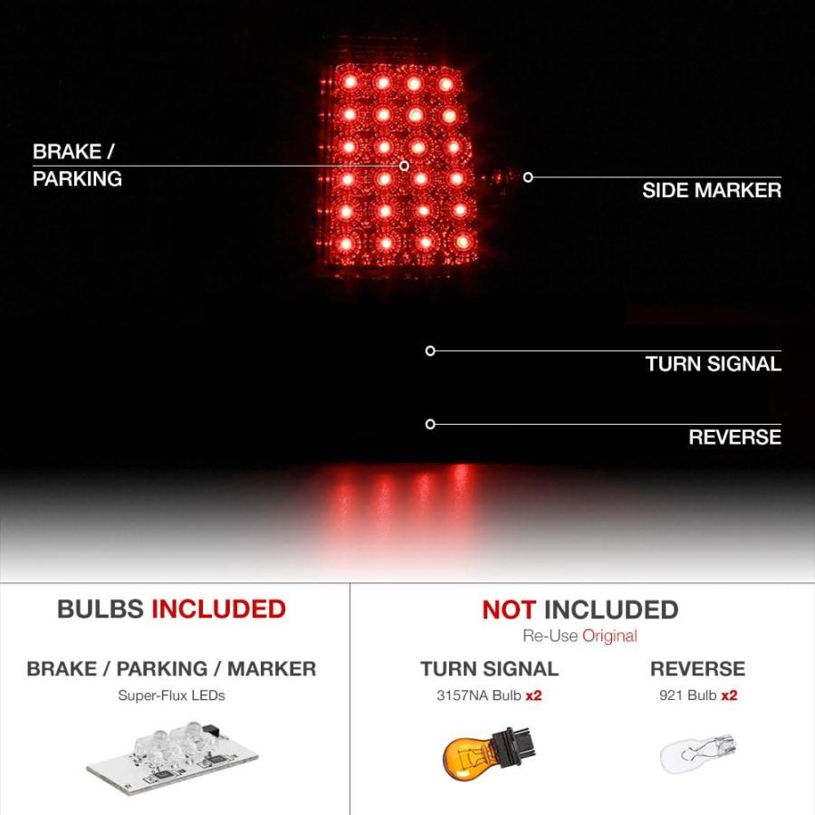 【並行輸入品】VIPMOTOZ Chrome Smoke Full-LED Tail Brake Light Housing Lamp Assemblの画像