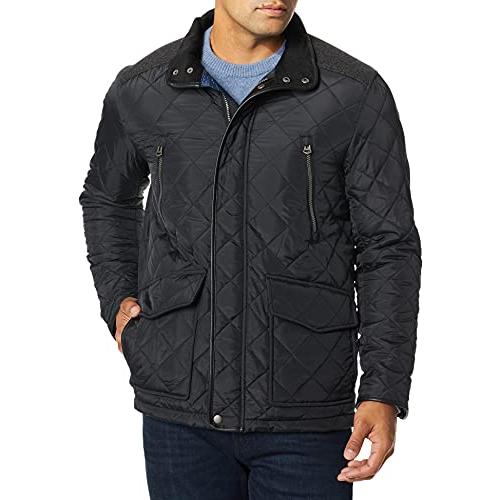 【並行輸入品】Cole Haan OUTERWEAR メンズ カラー: ブラック Cole Haan Men's Quilted Jacketの画像