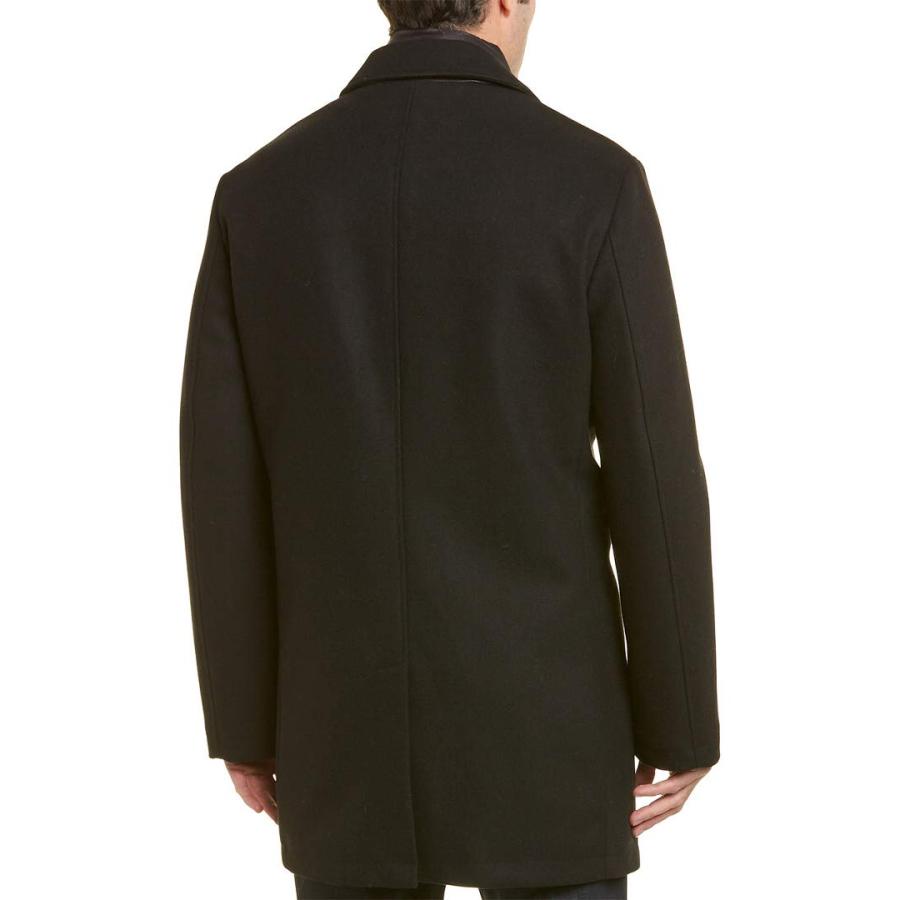 【並行輸入品】Cole Haan メンズ 撥水ウール トッパージャケット よだれかけ付き US サイズ: Large カラー: ブラック Colの画像