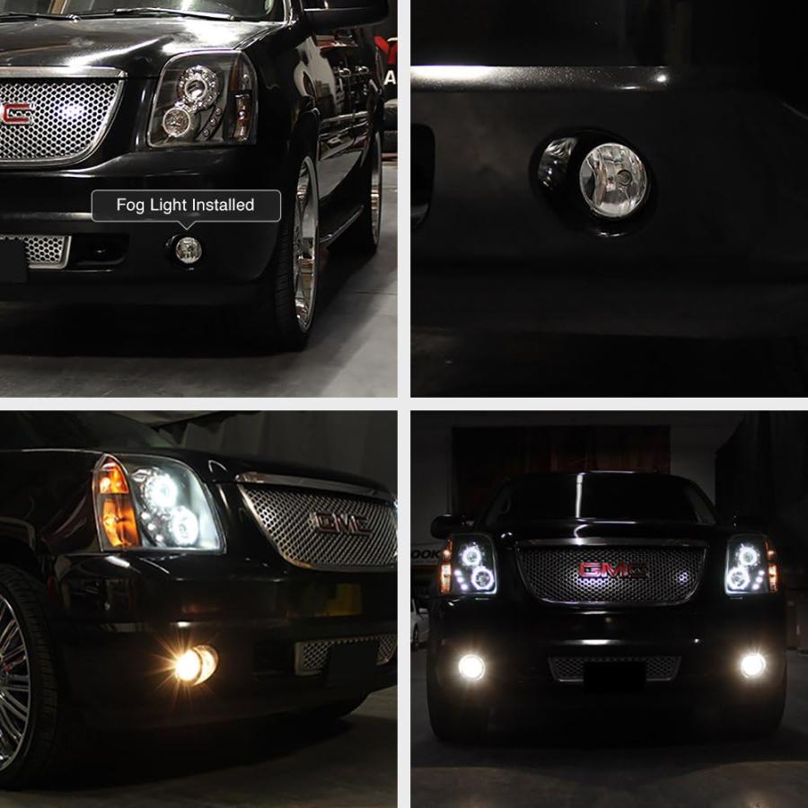 【並行輸入品】VIPMOTOZ クロームハウジング OEスタイル フロント フォグライト ドライビングランプ アセンブリ 2007-2013 シボレーの画像