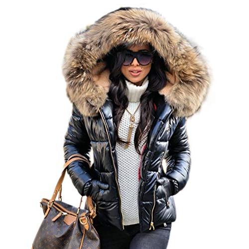 【並行輸入品】Aox OUTERWEAR レディース US サイズ: Medium カラー: ブラック Aox Women Winter Hoo_1