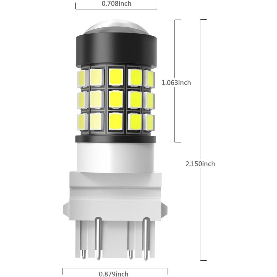 【並行輸入品】Alla Lighting 2pcs Super Bright 6000K White 3157KX 3757AK LED Bulbsの画像