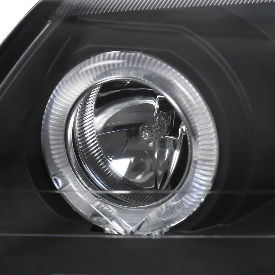 【並行輸入品】SPEC-D TUNING デュアルヘイロープロジェクターヘッドライト ブラック 1999-2004 Ford Mustang 左+右ペ_5