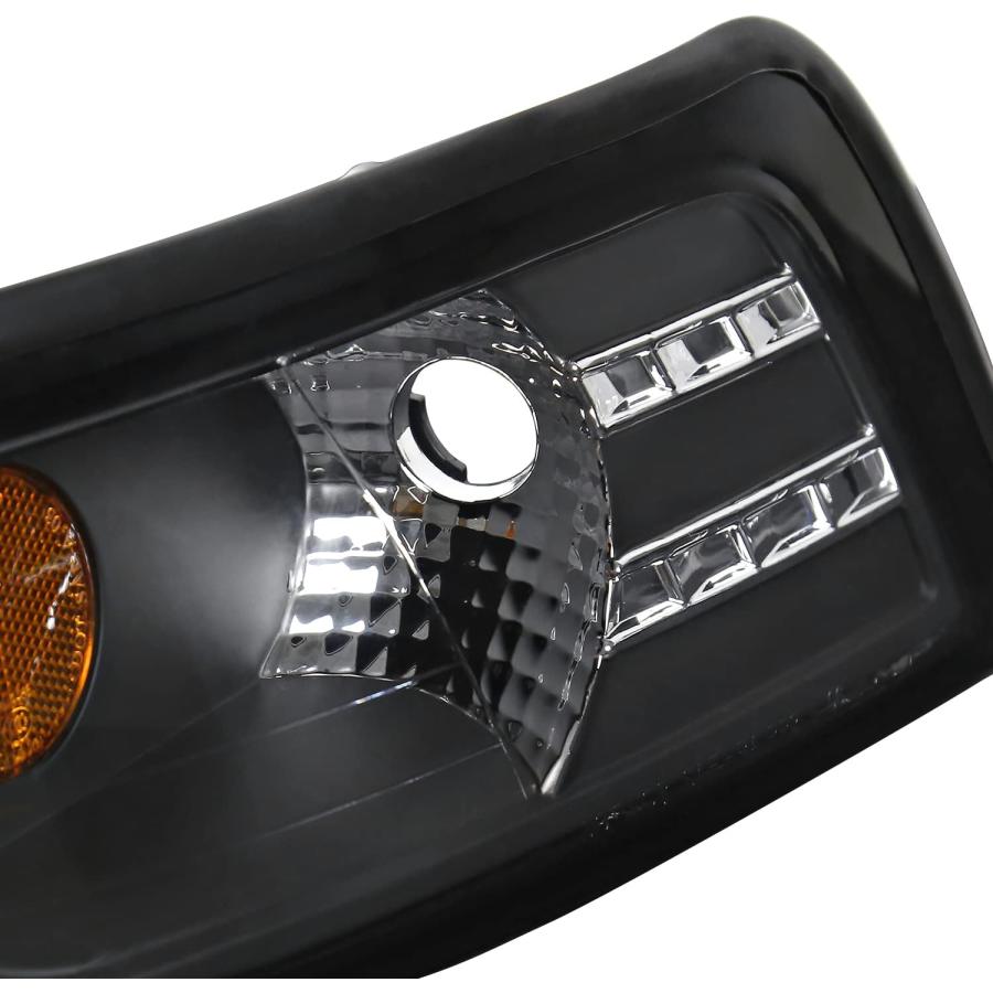 【並行輸入品】SPEC-D TUNING デュアルヘイロープロジェクターヘッドライト ブラック 1999-2004 Ford Mustang 左+右ペ_7