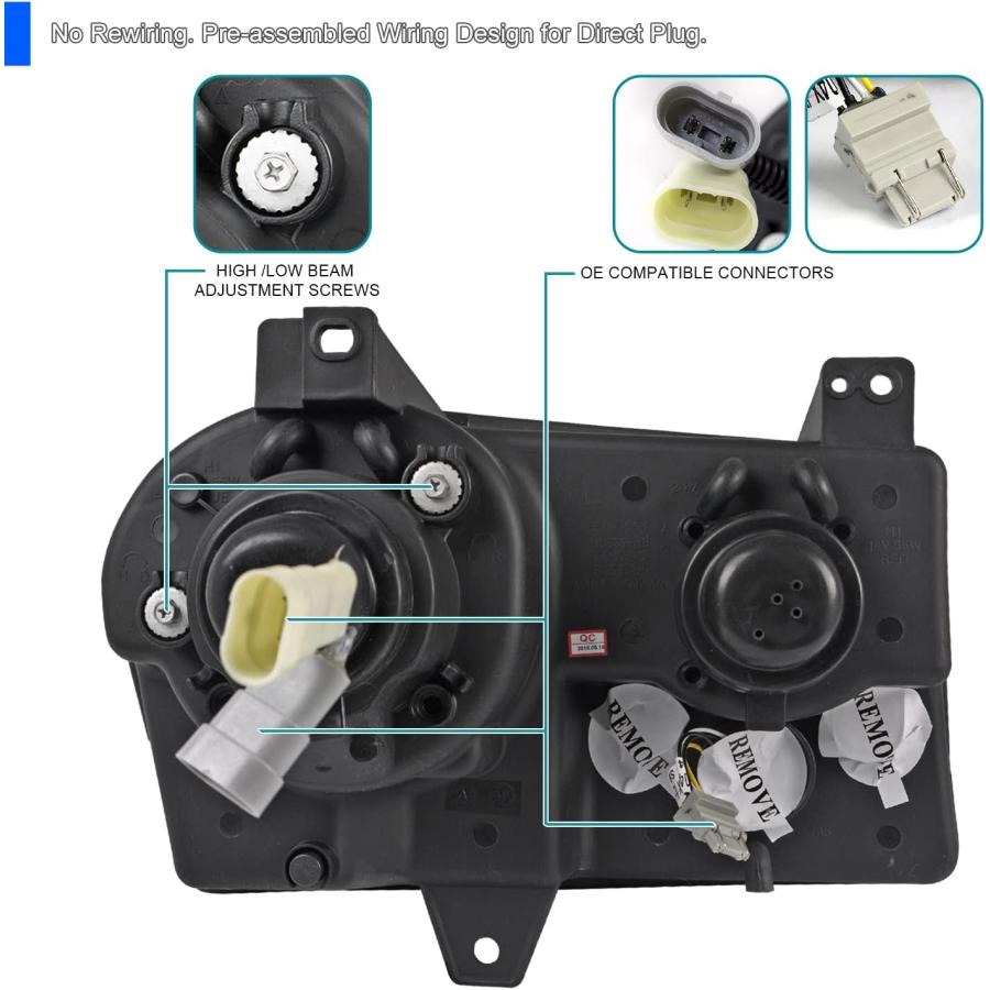 【並行輸入品】Spec-D Tuning LHP-30005JM-V2-TM ブラック プロジェクター ヘッドライト (ハウジング)の画像