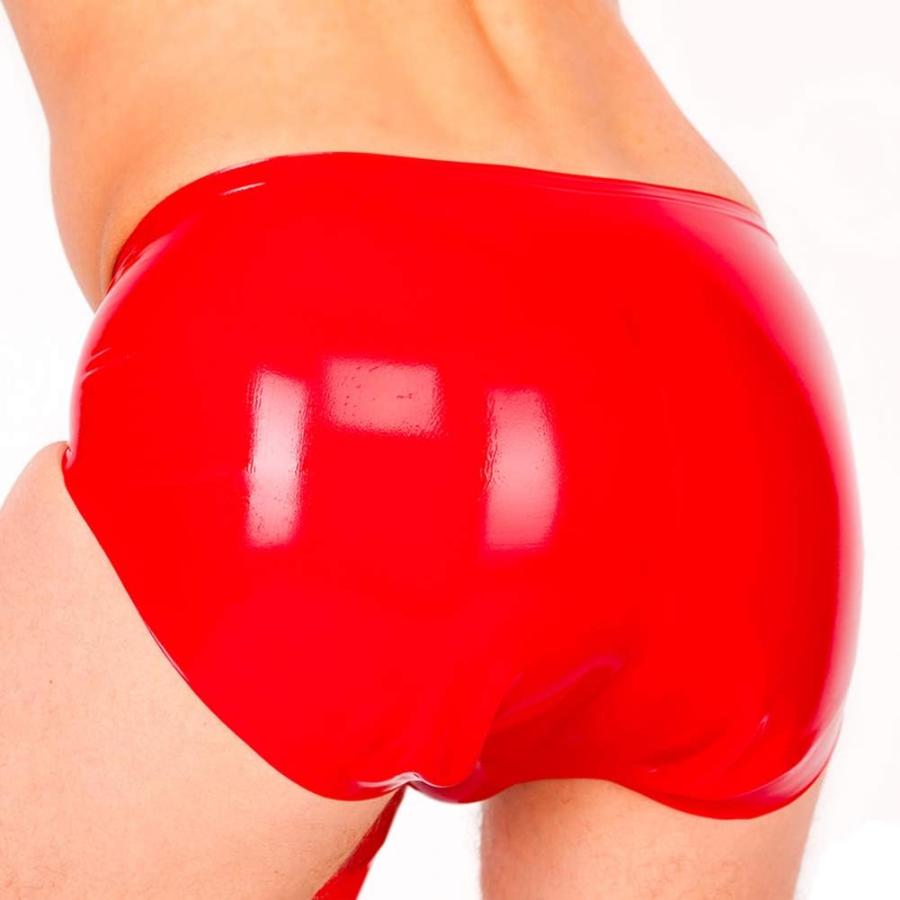 【並行輸入品】EXLATEX Mens Latex Rubber Lingerie Panties Shorts with Ball and Halfの画像