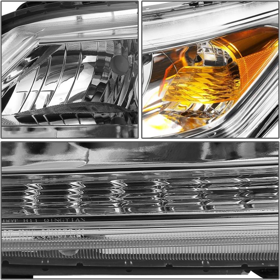 【並行輸入品】DNA MOTORING HL-OH-HA13-CH-AM ヘッドライトアセンブリ ドライバーと助手席側の画像