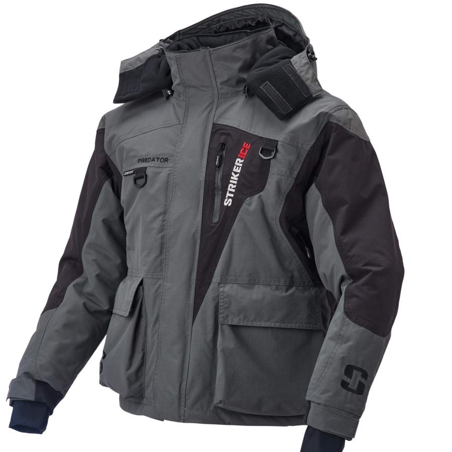 【並行輸入品】StrikerICE プレデタージャケット Striker Men's Fishing Jackets, Gray/Black,の画像