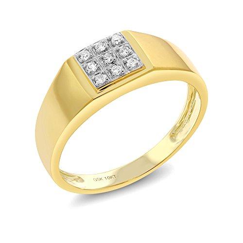 並行輸入品】[Gem Stone King] 0.09カラット 天然 ダイヤモンド 指輪 