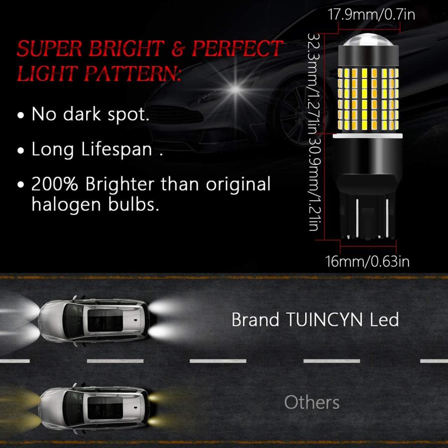 【並行輸入品】TUINCYN 7443 7444NA LEDホワイト/アンバーCanbusエラーフリースイッチバックターンシグナルライトバルブ7440の画像