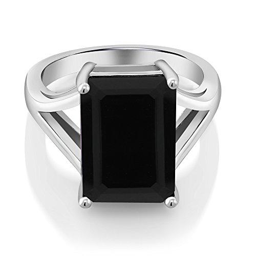 【並行輸入品】[Gem Stone King] 6.6カラット 天然 オニキス 指輪 リング レディース シルバー925 8月 誕生石 Gemの画像