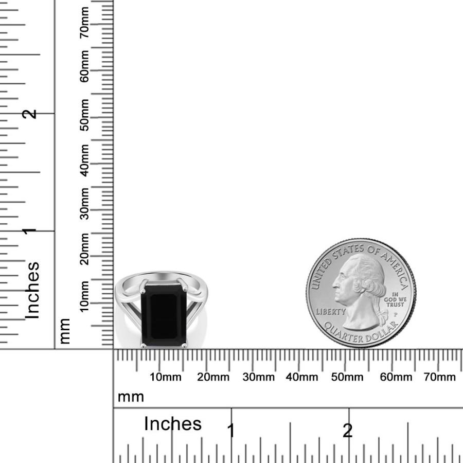 【並行輸入品】[Gem Stone King] 6.6カラット 天然 オニキス 指輪 リング レディース シルバー925 8月 誕生石 Gemの画像